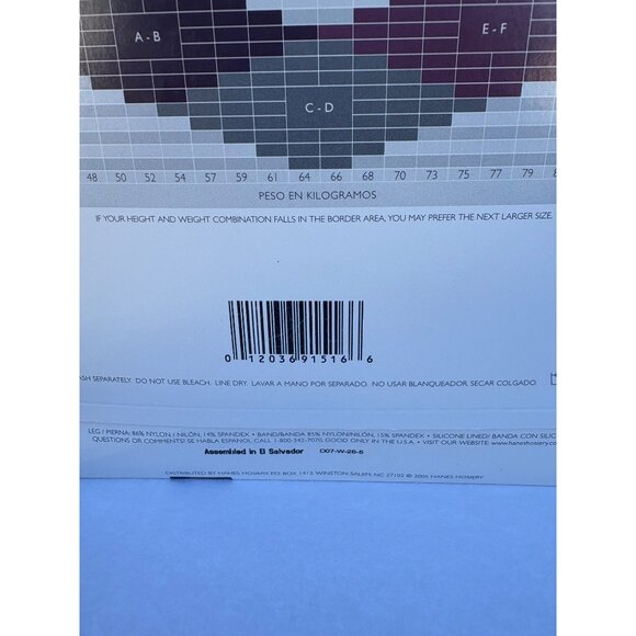 Hanes Silk Reflections Silky Sheer Lace Top Thigh Highs Sandalfoot 0A444 Jet EF - Picture 5 of 7